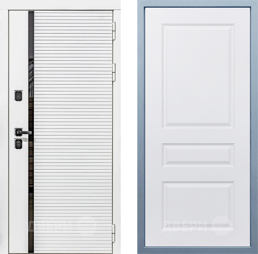 Входная металлическая Дверь Дива МХ-45 Белая STR Д-13 Белый в Лосино-Петровский