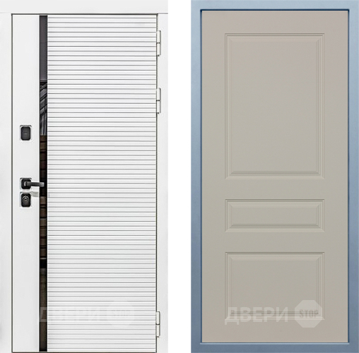 Входная металлическая Дверь Дива МХ-45 Белая STR Д-13 Шампань в Лосино-Петровский