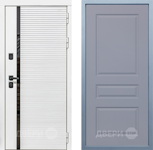 Входная металлическая Дверь Дива МХ-45 Белая STR Д-13 Силк Маус в Лосино-Петровский