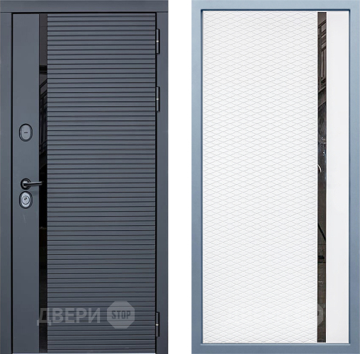 Входная металлическая Дверь Дива МХ-45 STR МХ-47 Белый матовый в Лосино-Петровский