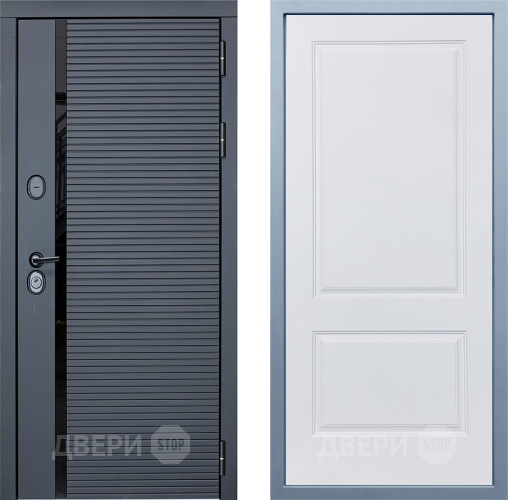 Входная металлическая Дверь Дива МХ-45 STR Д-7 Белый в Лосино-Петровский