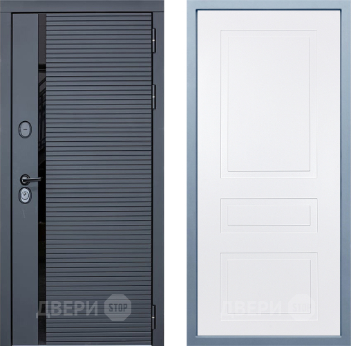 Входная металлическая Дверь Дива МХ-45 STR Н-13 Белый в Лосино-Петровский