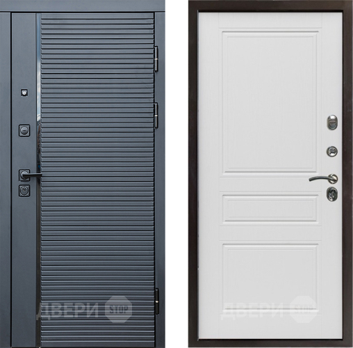 Входная металлическая Дверь Престиж Черная Линия Классика Лиственница белая в Лосино-Петровский