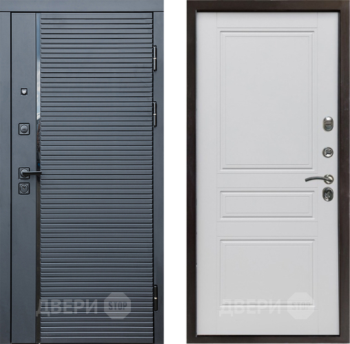 Входная металлическая Дверь Престиж Черная Линия Классика Белый матовый в Лосино-Петровский