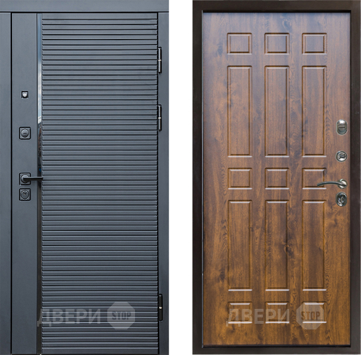 Входная металлическая Дверь Престиж Черная Линия Спарта Дуб в Лосино-Петровский