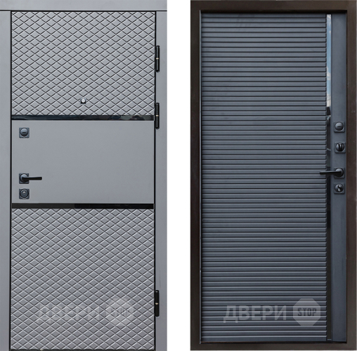 Входная металлическая Дверь Престиж Ромб Porte Черный кварц в Лосино-Петровский