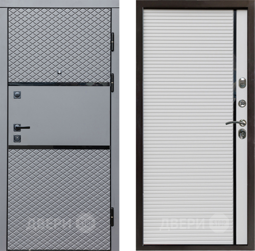 Входная металлическая Дверь Престиж Ромб Porte Белый в Лосино-Петровский