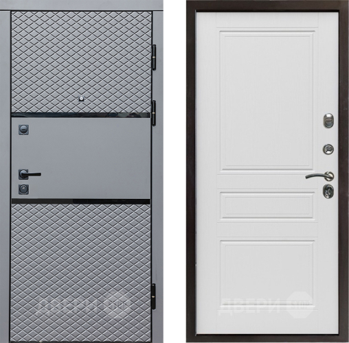 Входная металлическая Дверь Престиж Ромб Классика Лиственница белая в Лосино-Петровский