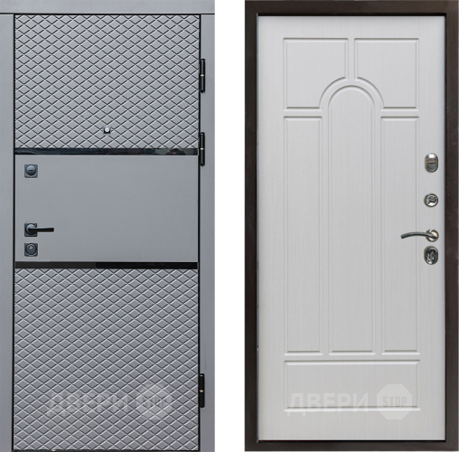 Входная металлическая Дверь Престиж Ромб Арка Лиственница белая в Лосино-Петровский