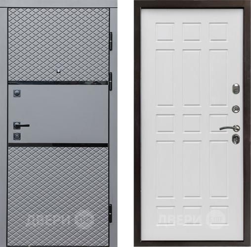 Входная металлическая Дверь Престиж Ромб Спарта Белое дерево в Лосино-Петровский