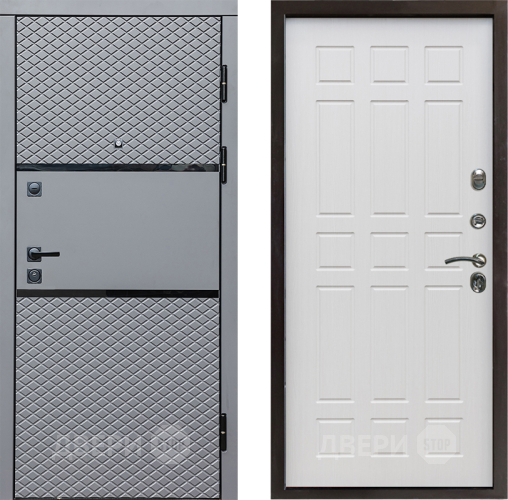 Входная металлическая Дверь Престиж Ромб Спарта Лиственница белая в Лосино-Петровский