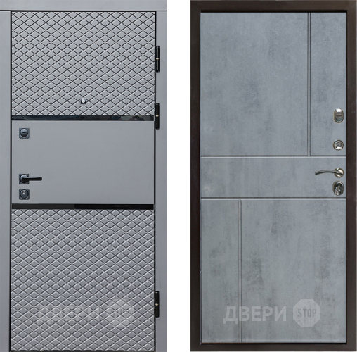 Входная металлическая Дверь Престиж Ромб Горизонт Бетон темный в Лосино-Петровский