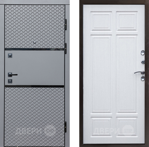 Входная металлическая Дверь Престиж Ромб Премиум Лиственница белая в Лосино-Петровский