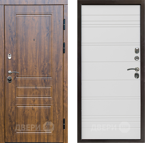 Входная металлическая Дверь Престиж Классика Дуб Line Белый в Лосино-Петровский