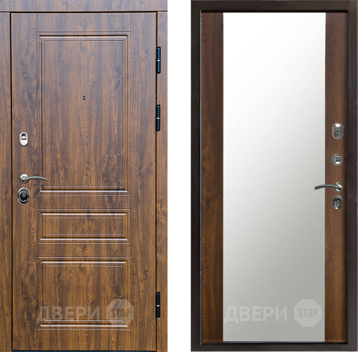 Входная металлическая Дверь Престиж Классика Дуб Зеркало Дуб в Лосино-Петровский