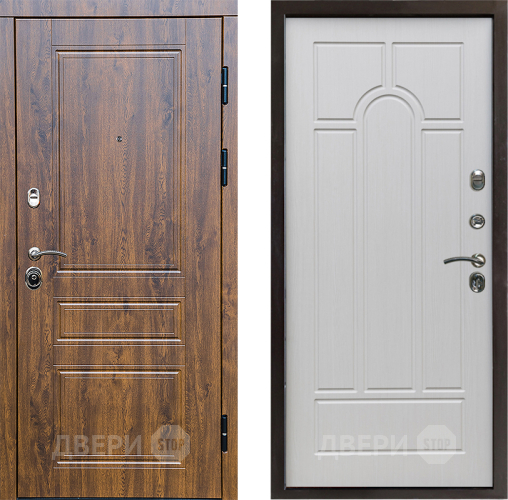 Входная металлическая Дверь Престиж Классика Дуб Арка Лиственница белая в Лосино-Петровский