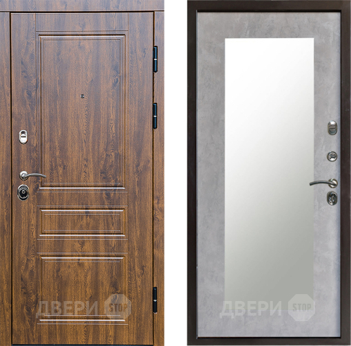 Дверь Престиж Классика Дуб Зеркло Пастораль Бетон светлый в Лосино-Петровский