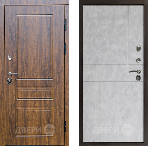 Входная металлическая Дверь Престиж Классика Дуб Горизонт Бетон светлый в Лосино-Петровский