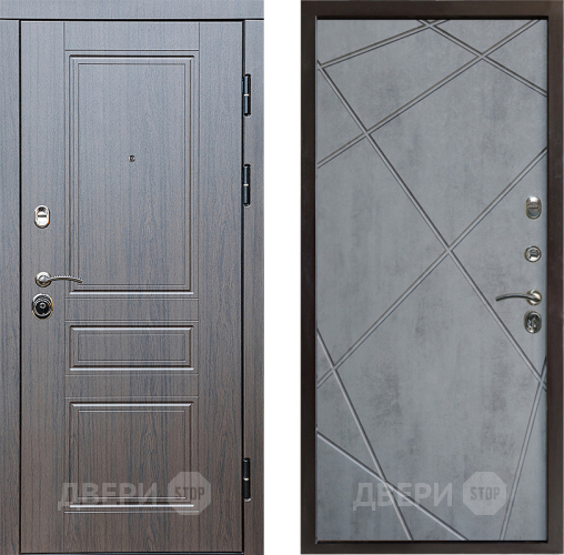 Входная металлическая Дверь Престиж Классика Венге Лучи Бетон темный в Лосино-Петровский