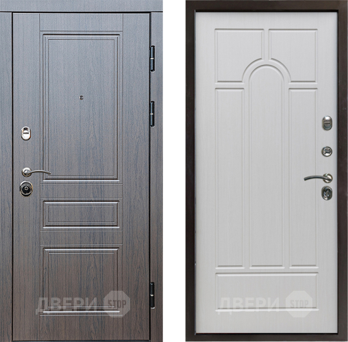 Входная металлическая Дверь Престиж Классика Венге Арка Лиственница белая в Лосино-Петровский