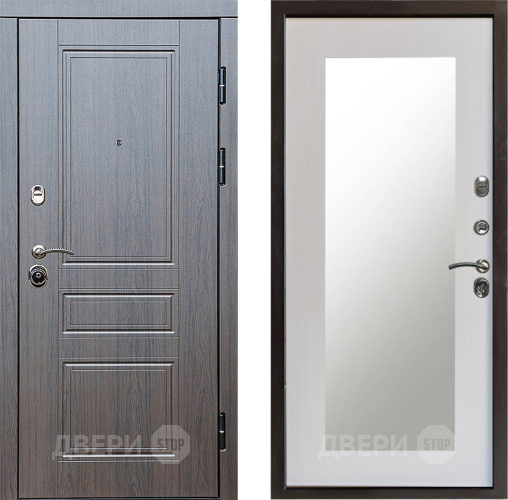 Входная металлическая Дверь Престиж Классика Венге Зеркло Пастораль Лиственница белая в Лосино-Петровский