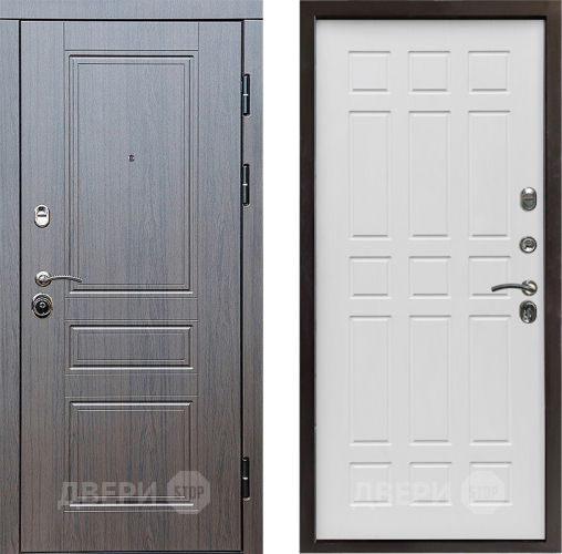 Входная металлическая Дверь Престиж Классика Венге Спарта Белое дерево в Лосино-Петровский