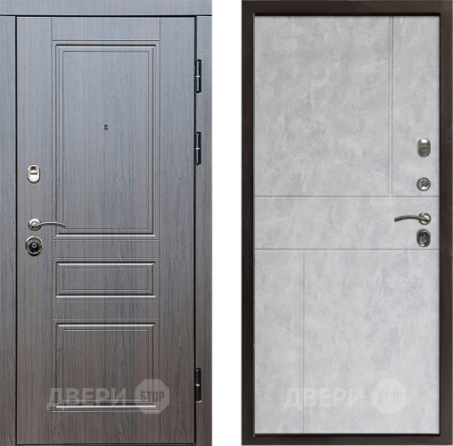 Входная металлическая Дверь Престиж Классика Венге Горизонт Бетон светлый в Лосино-Петровский