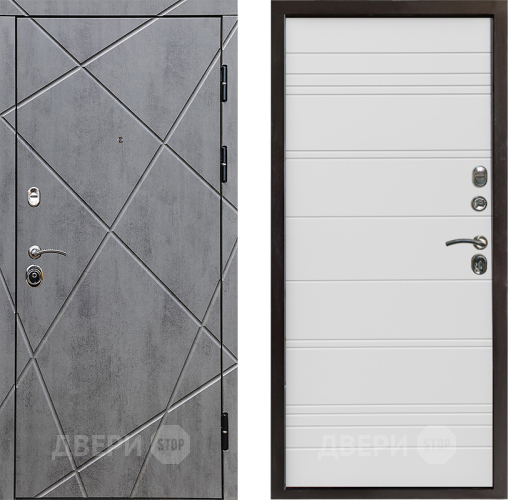 Входная металлическая Дверь Престиж Лучи Line Белый в Лосино-Петровский