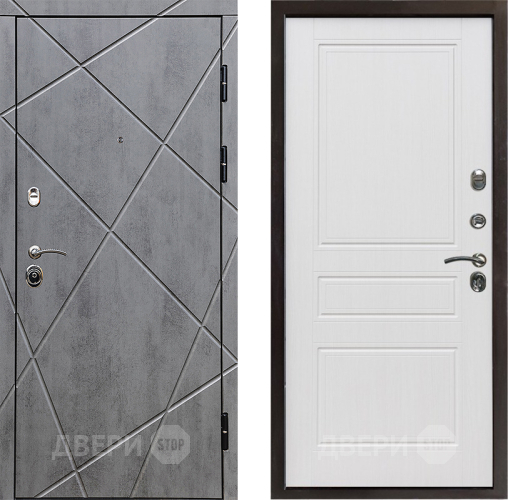 Входная металлическая Дверь Престиж Лучи Классика Белое дерево в Лосино-Петровский