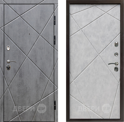 Входная металлическая Дверь Престиж Лучи Лучи Бетон светлый в Лосино-Петровский