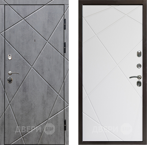 Входная металлическая Дверь Престиж Лучи Лучи Бетон белый в Лосино-Петровский