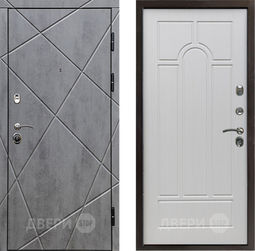 Входная металлическая Дверь Престиж Лучи Арка Лиственница белая в Лосино-Петровский