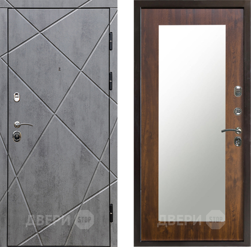 Входная металлическая Дверь Престиж Лучи Зеркло Пастораль Дуб в Лосино-Петровский