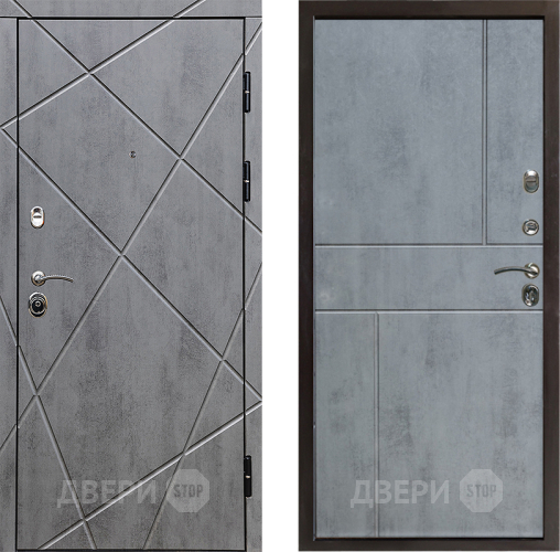 Входная металлическая Дверь Престиж Лучи Горизонт Бетон темный в Лосино-Петровский