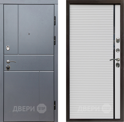 Входная металлическая Дверь Престиж Горизонт Грэй Porte Белый в Лосино-Петровский