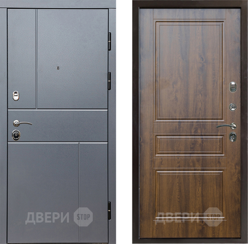 Входная металлическая Дверь Престиж Горизонт Грэй Классика Дуб в Лосино-Петровский