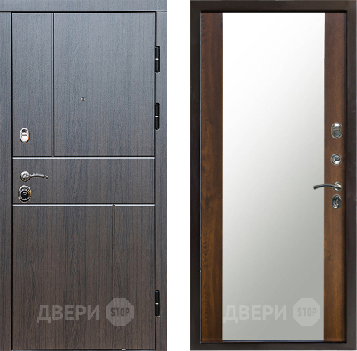 Входная металлическая Дверь Престиж Горизонт Венге Зеркало Дуб в Лосино-Петровский