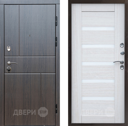 Входная металлическая Дверь Престиж Горизонт Венге Царга Лиственница белая в Лосино-Петровский