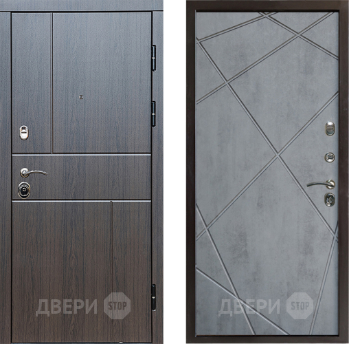 Входная металлическая Дверь Престиж Горизонт Венге Лучи Бетон темный в Лосино-Петровский