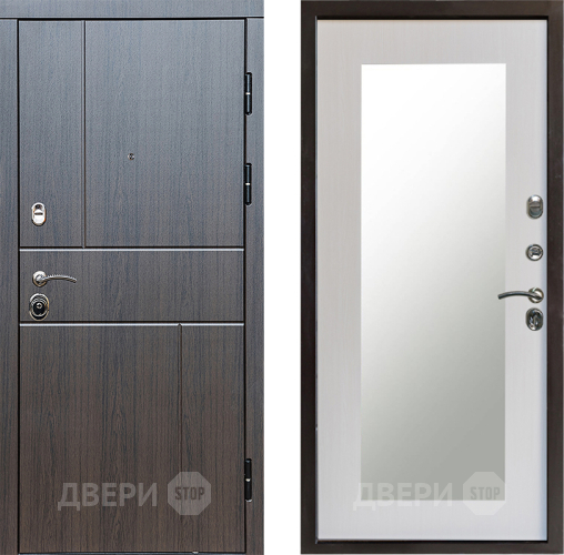 Входная металлическая Дверь Престиж Горизонт Венге Зеркло Пастораль Лиственница белая в Лосино-Петровский