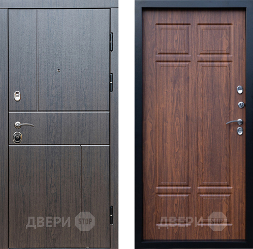 Входная металлическая Дверь Престиж Горизонт Венге Премиум Орех темный в Лосино-Петровский