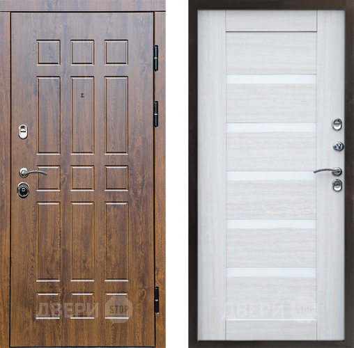 Входная металлическая Дверь Престиж Стандарт Царга Лиственница белая в Лосино-Петровский