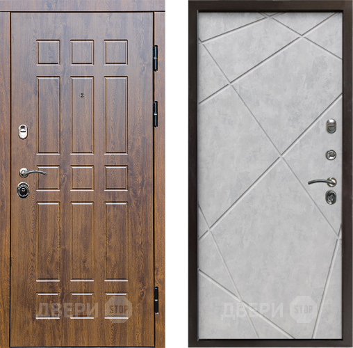 Входная металлическая Дверь Престиж Стандарт Лучи Бетон светлый в Лосино-Петровский