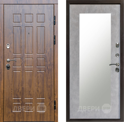 Дверь Престиж Стандарт Зеркло Пастораль Бетон светлый в Лосино-Петровский