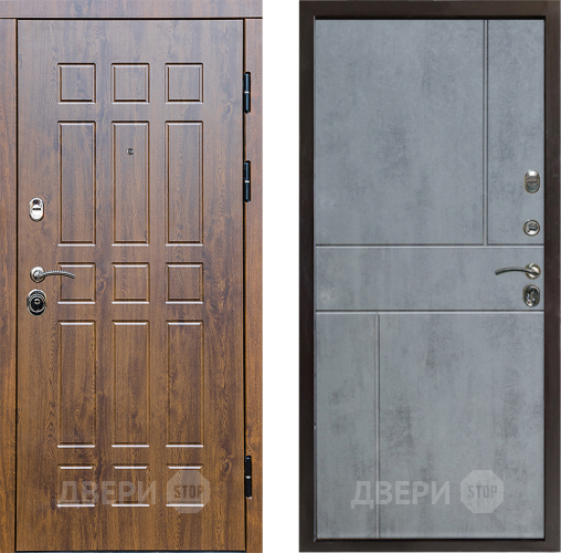 Входная металлическая Дверь Престиж Стандарт Горизонт Бетон темный в Лосино-Петровский