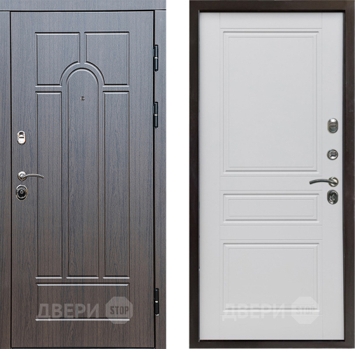 Входная металлическая Дверь Престиж Арка Классика Белый матовый в Лосино-Петровский