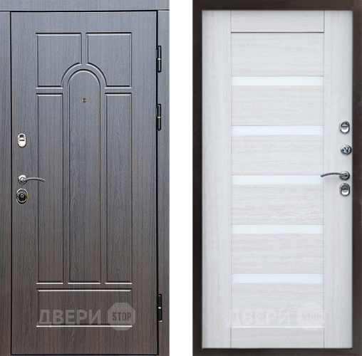 Входная металлическая Дверь Престиж Арка Царга Лиственница белая в Лосино-Петровский