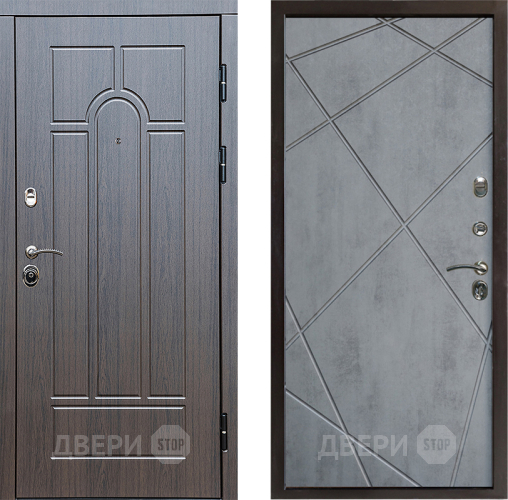 Входная металлическая Дверь Престиж Арка Лучи Бетон темный в Лосино-Петровский