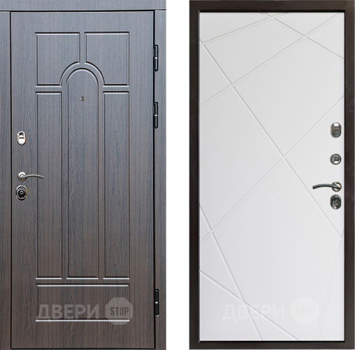 Входная металлическая Дверь Престиж Арка Лучи Бетон белый в Лосино-Петровский