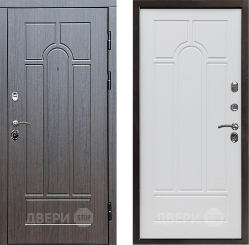 Входная металлическая Дверь Престиж Арка Арка Белое дерево в Лосино-Петровский